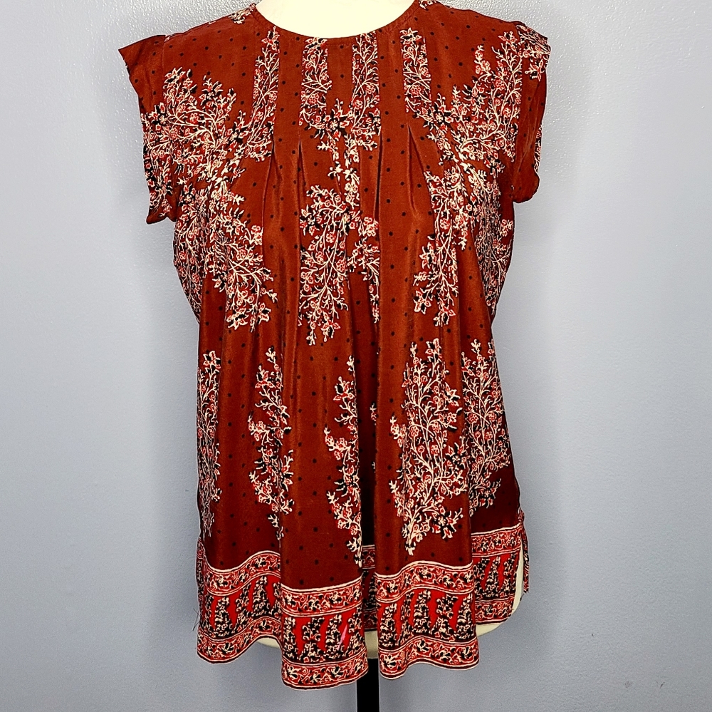 MADEWELL Sleeveless Silk Floral Top-AS-IS